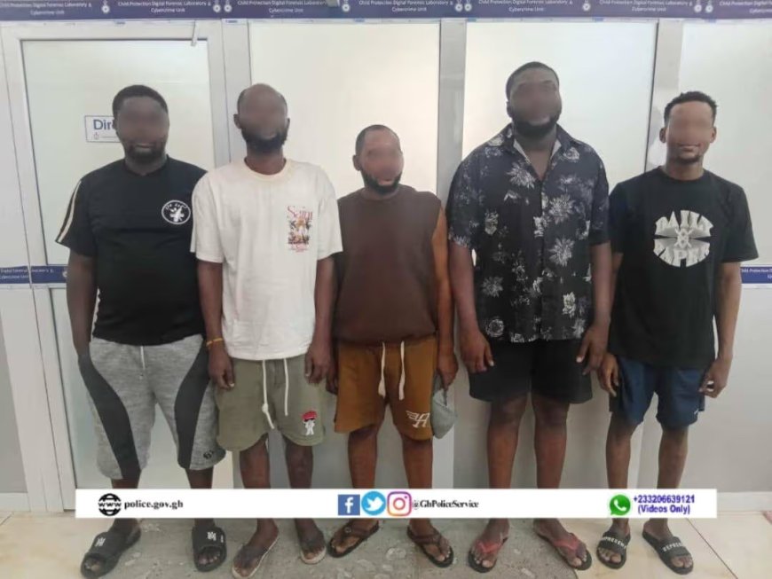 CID Arrests Five Nigerians for Trafficking 57 Victims into Ghana for Online Romance Scams